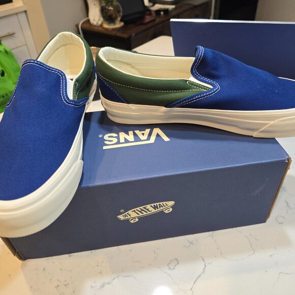 COPY - Vans Slip-On Reissue 98 SP LX BMX Blue Green VN000CSEY7G Mens 10 Skate S… - Picture 2 of 14